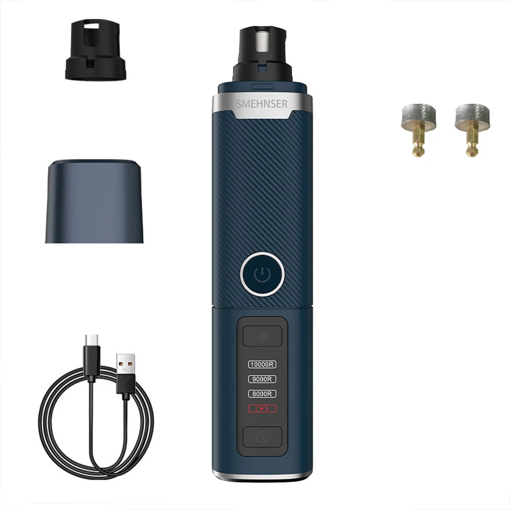 3-Speed USB Rechargeable Electric Nail Grinder