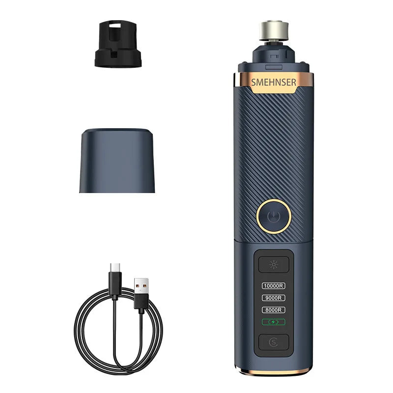 3-Speed USB Rechargeable Electric Nail Grinder