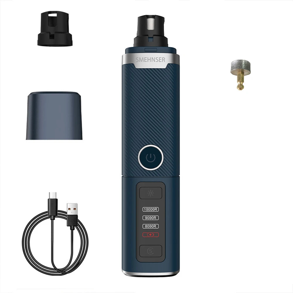3-Speed USB Rechargeable Electric Nail Grinder