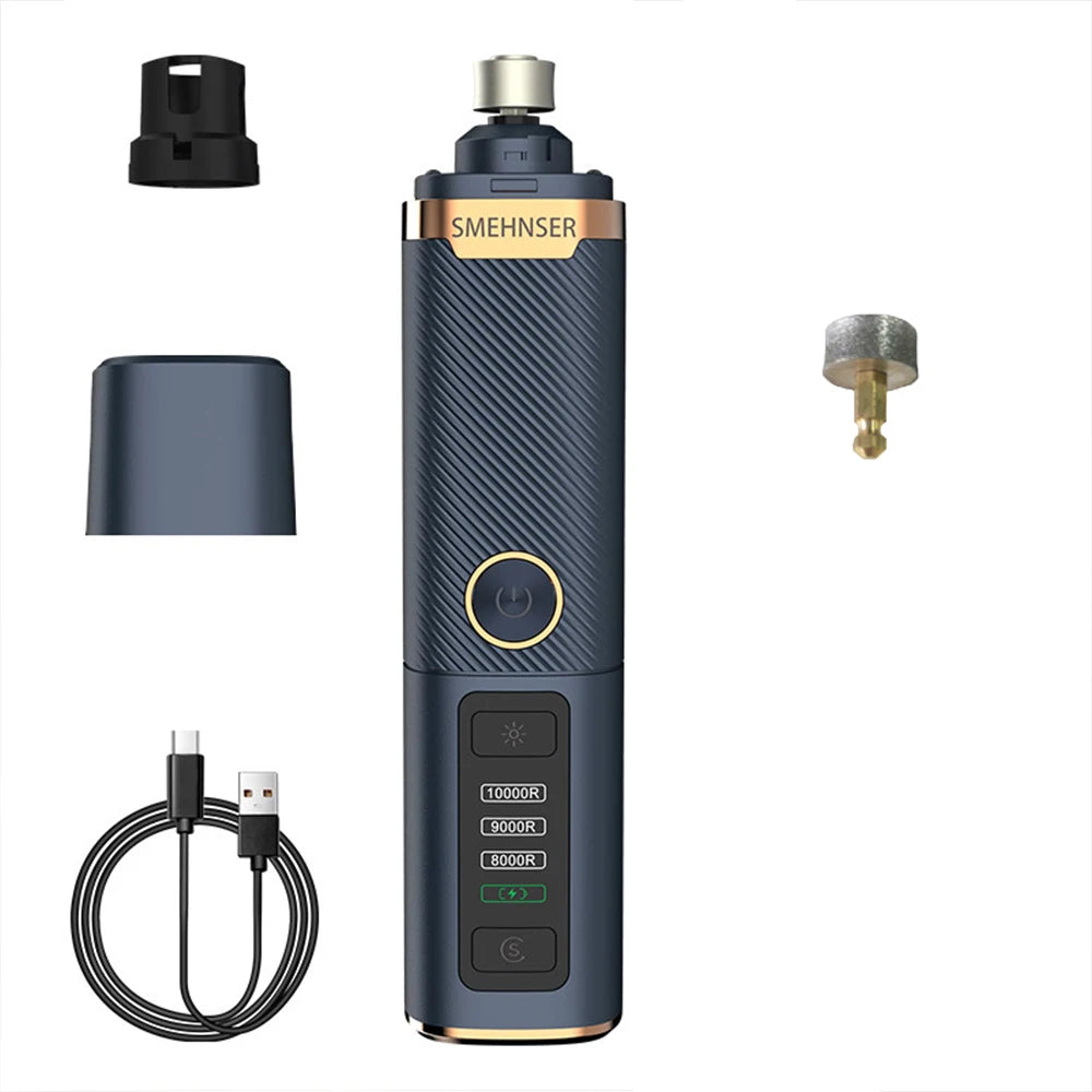 3-Speed USB Rechargeable Electric Nail Grinder